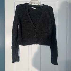 American Eagle Outfitters Charcoal Knit Cardigan